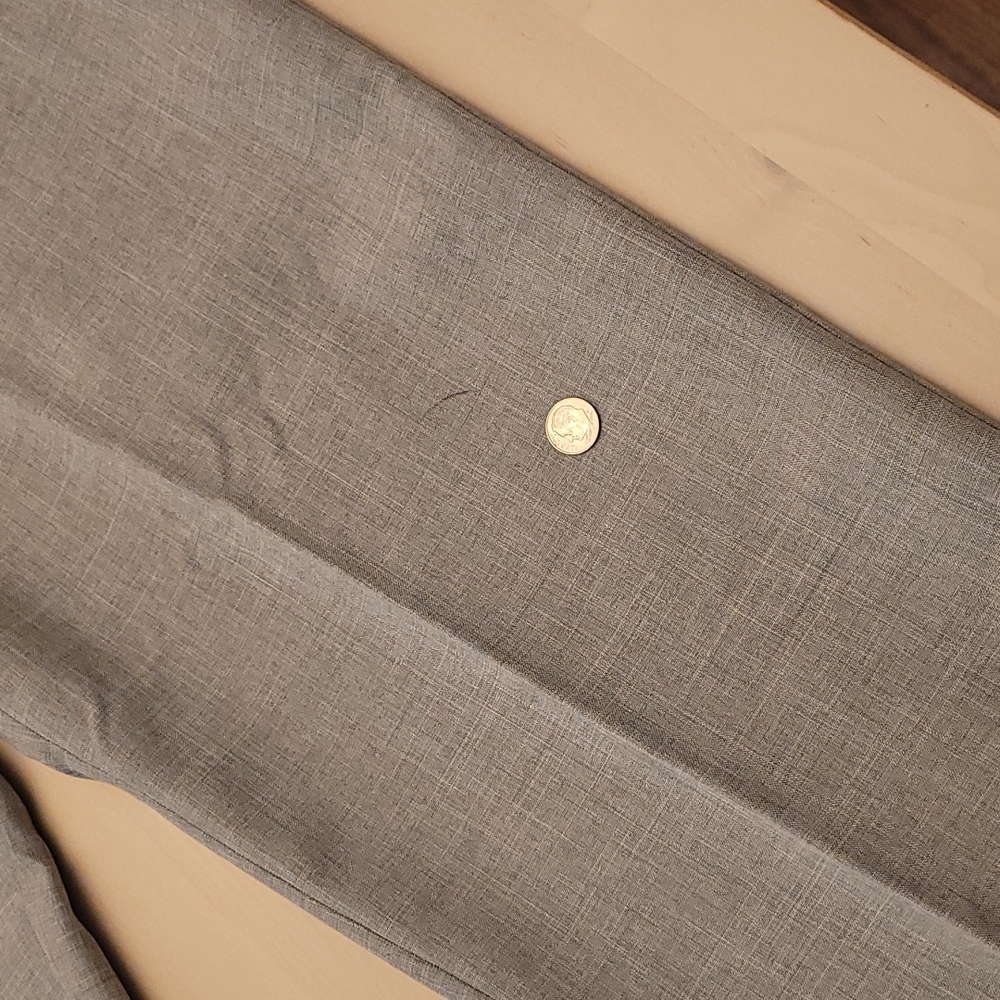 Vintage 1980s Scarlet Pleated Grey Pantsuit with Slit and Button Details - Picture 16 of 16